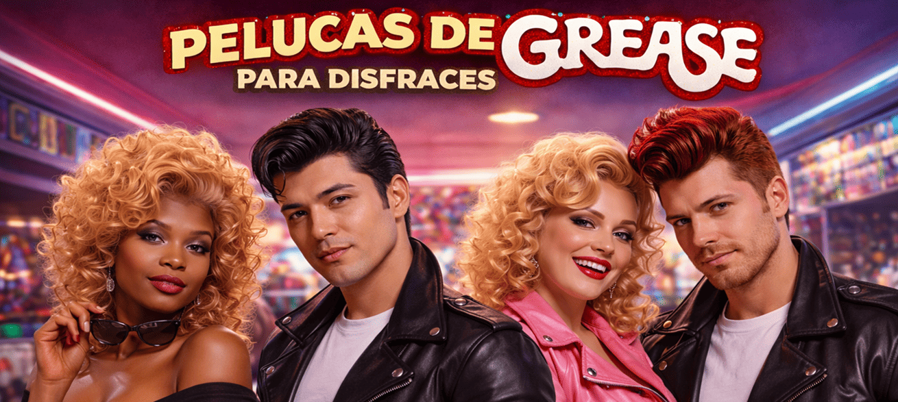 Pelucas de Grease para Disfraces