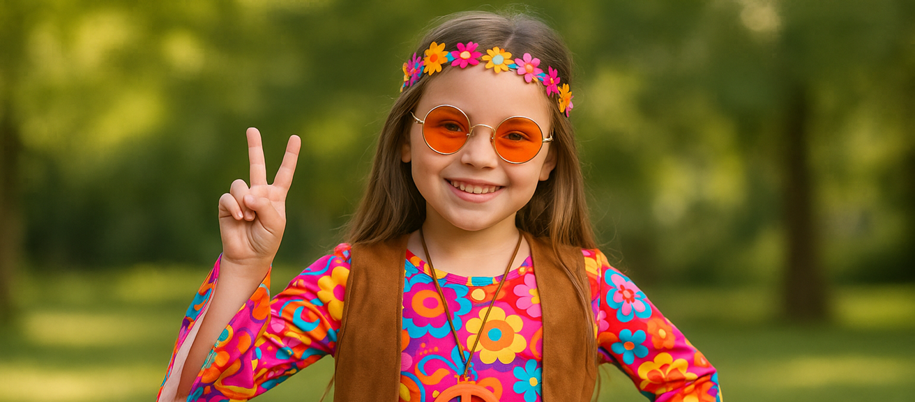 Disfraces Hippies para Niñas: Estilo, Color y Diversión