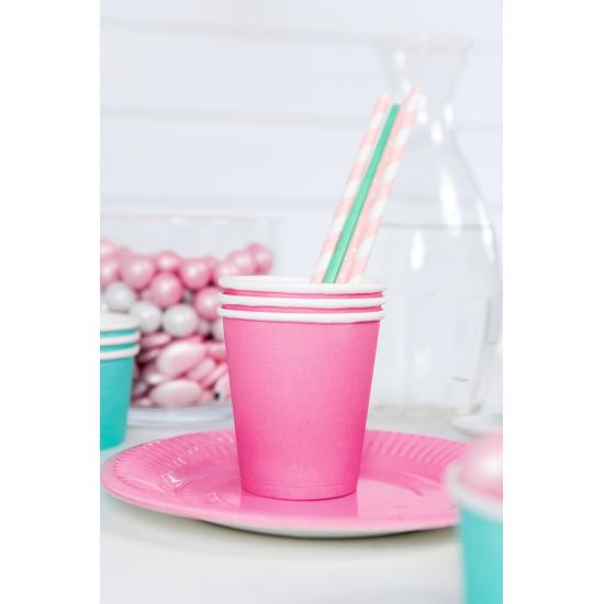 10 pajitas verdes menta de papel