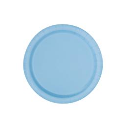 16 platos azul cielo (23 cm) - Línea Colores Básicos