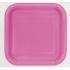 16 platos cuadrados pequeños rosas (18 cm) - Línea Colores Básicos