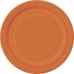 16 platos naranja (23 cm) - Línea Colores Básicos