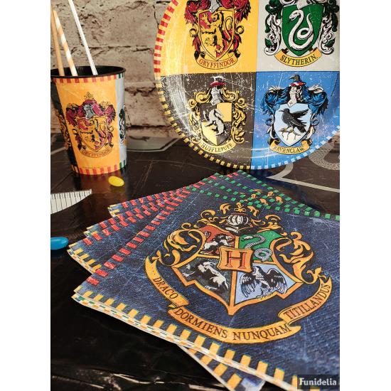 16 servilletas Harry Potter (33x33cm) - Hogwarts Houses