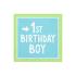20 servilletas azules "1st Birthday Boy" de papel (33x33 cm) - 1st Birthday