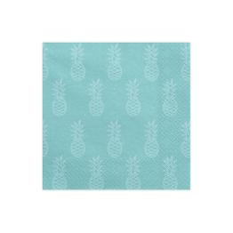 20 servilletas azules con piñas (33x33cm) - Aloha Turquoise