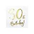 20 servilletas blancas "30th Birthday" de papel (33x33 cm) - Milestone birthday
