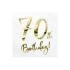 20 servilletas blancas "70th Birthday" de papel (33x33 cm) - Milestone birthday
