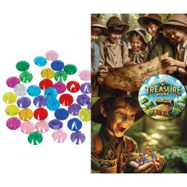 50 Diamantes Decorativos Multicolor (1,5 cm) - Accesorios para Fiestas y Eventos