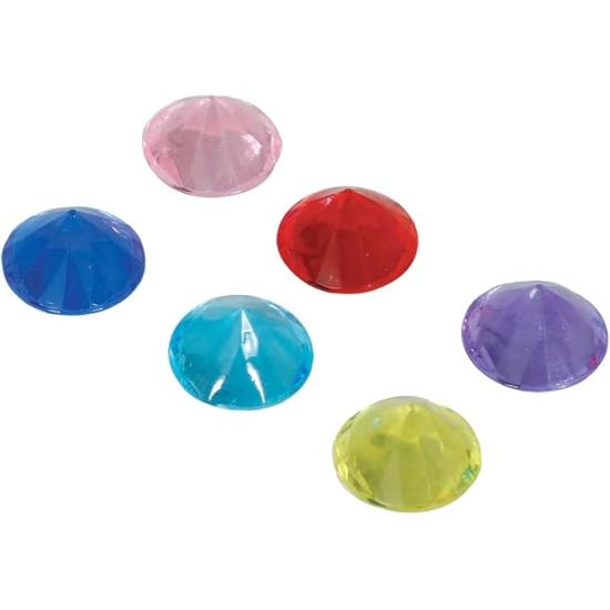 50 Diamantes Decorativos Multicolor (1,5 cm) - Accesorios para Fiestas y Eventos