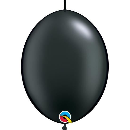 50 globos link o loon negro perlado (30,4cm) - Quick Link Solid Colour