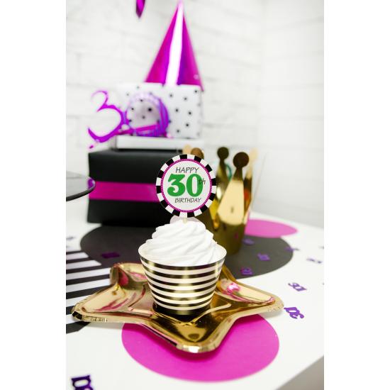 6 platos dorados con forma de estrella de papel (18 cm) - New Year’s Eve & Carnival