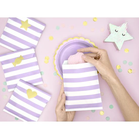 6 platos morados pastel de papel (18 cm) - Yummy