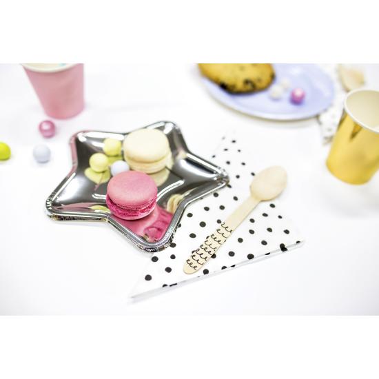 6 platos plateados con forma de estrella de papel (18 cm) - New Year’s Eve & Carnival