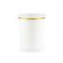 6 vasos blancos con borde dorado de papel - First Communion