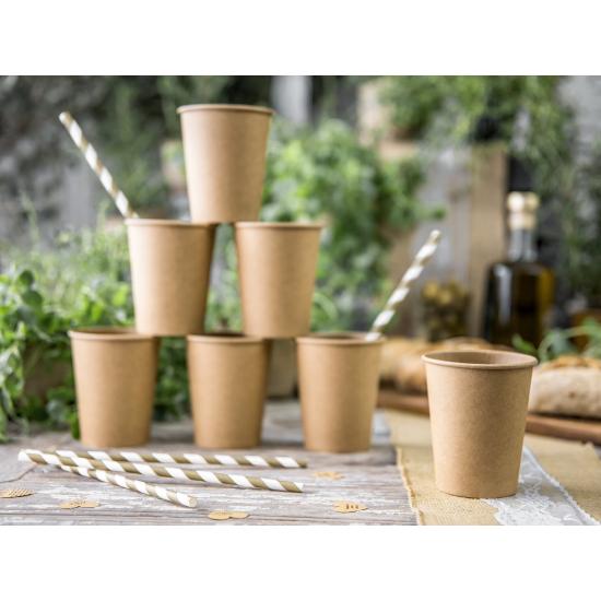 6 vasos de papel Kraft