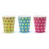 6 vasos estampado de lunares variados de papel - Colorful & holographic birthday