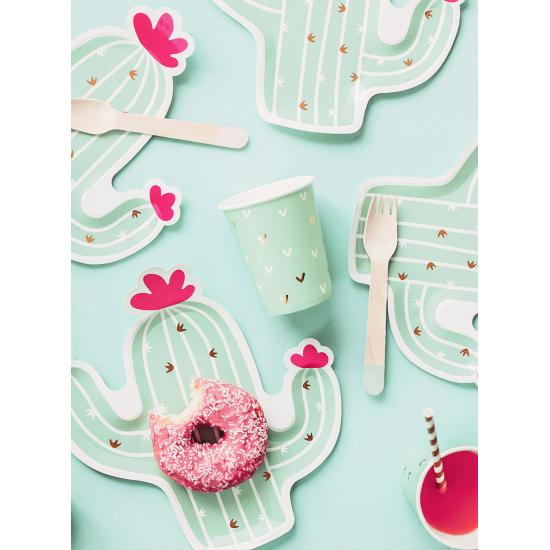 6 vasos verdes - Llama Party