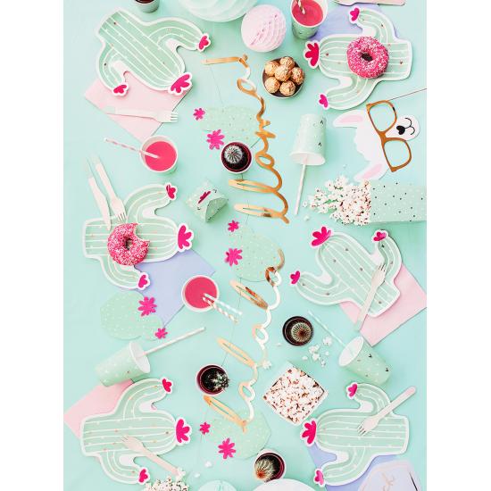 6 vasos verdes - Llama Party