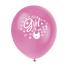 8 globos rosas (30 cm) - Pink Clothesline Baby Shower