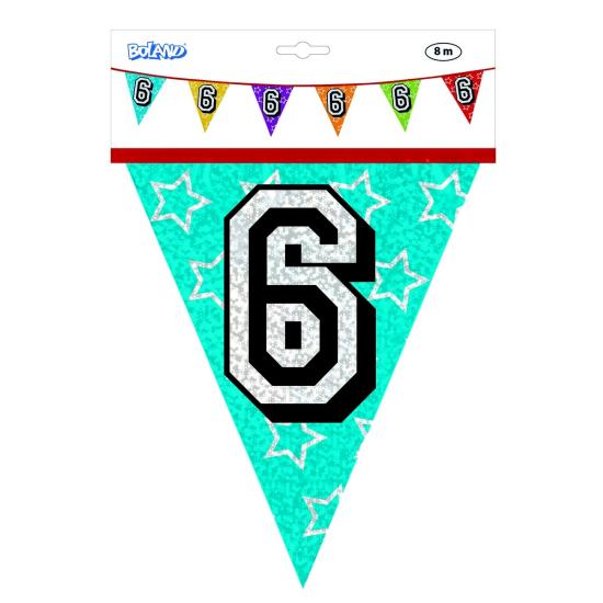 Banderines con número 6