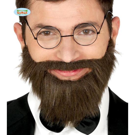 Barba y bigote castaños para hombre