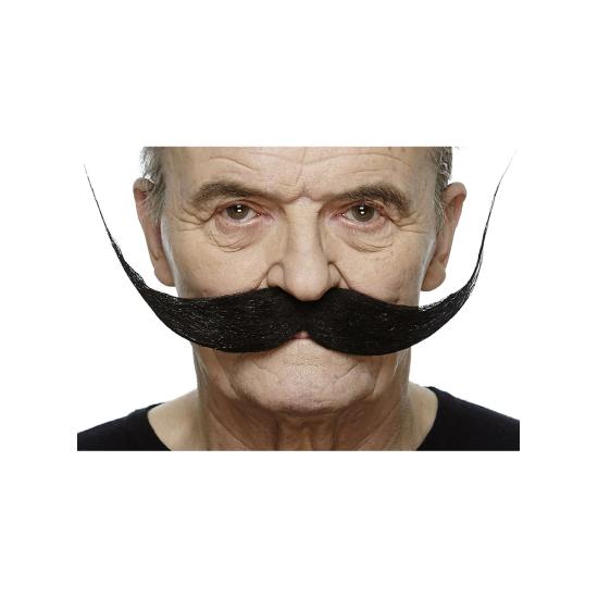 Bigote repeinado negro para hombre