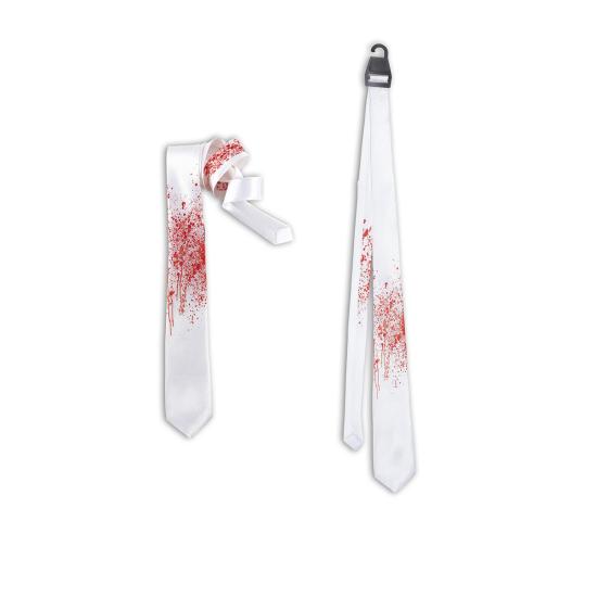 Corbata blanca ensangrentada
