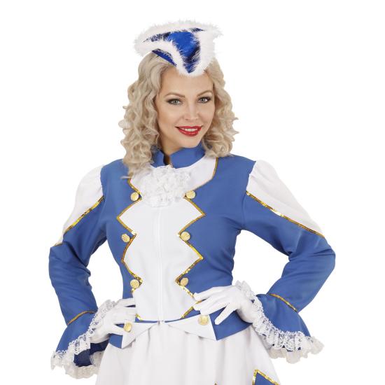 Diadema de tricornio azul con marabú para mujer