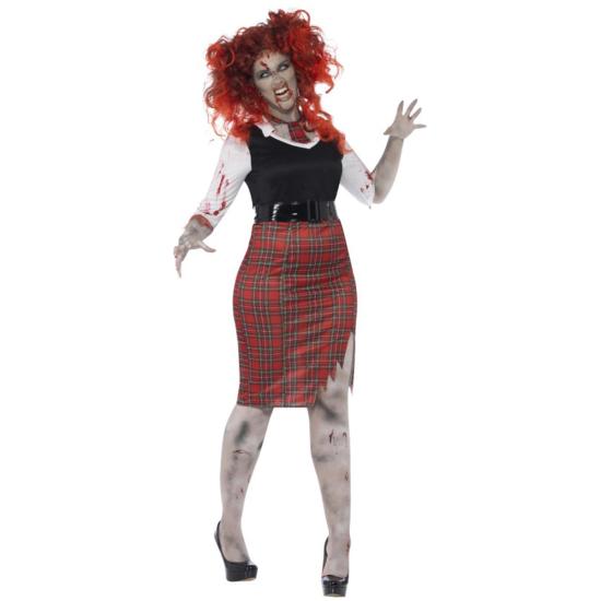 Disfraz de colegiala zombie para mujer talla grande