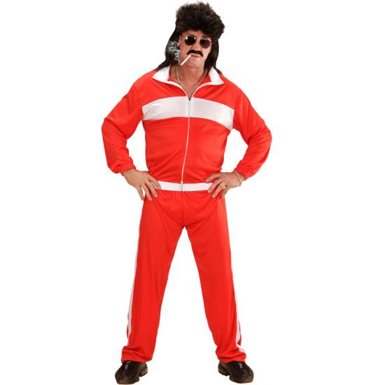 Disfraz de deportista rojo para hombre