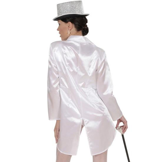 Frac blanco de raso para mujer