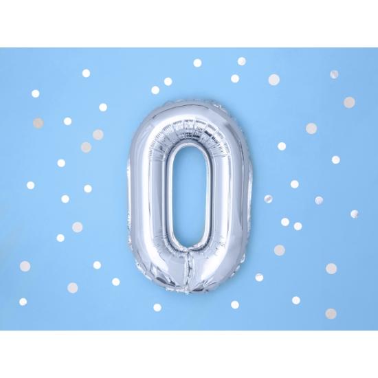 Globo foil "0" plateado
