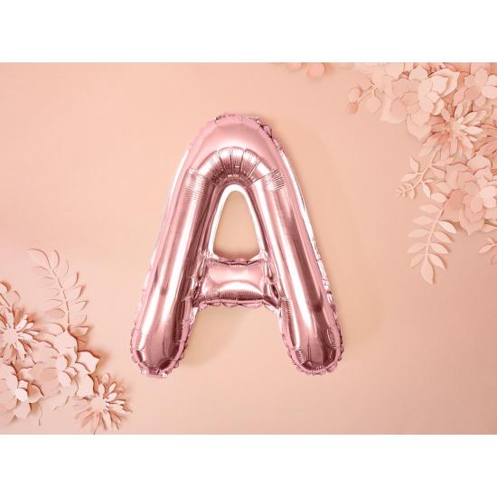 Globo foil letra A oro rosa (35 cm)