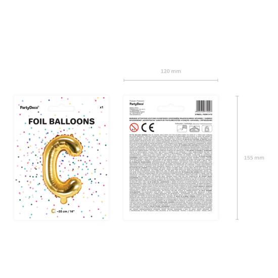Globo foil letra C dorado