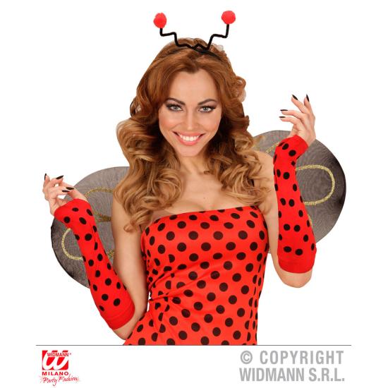 Guantes largos de mariquita para mujer