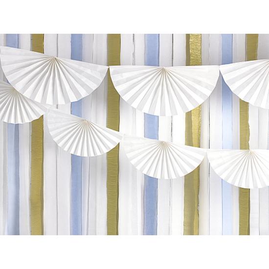 Guirnalda de abanicos de papel decorativos blanco