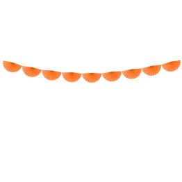Guirnalda de abanicos de papel decorativos naranja