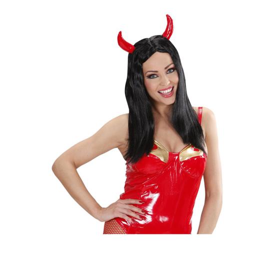 Peluca negra de diablo maligno