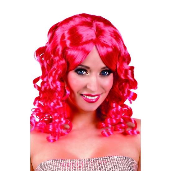 Peluca ondulada roja para mujer