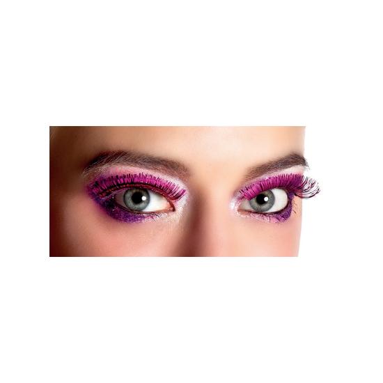 Pestañas rosas metalizadas para mujer