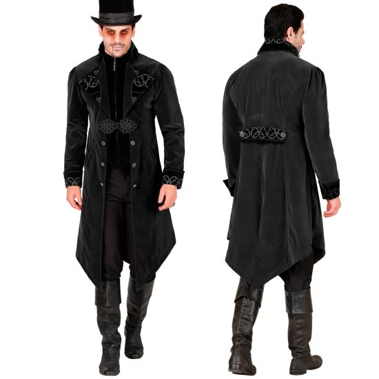 Abrigo gótico para hombre de terciopelo, frac steampunk, para carnaval, Halloween, cosplay