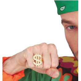 Anillo Dollar Dorado.