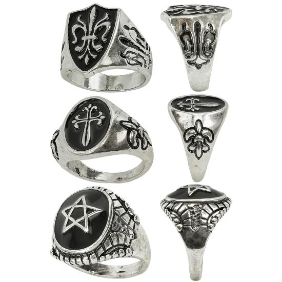 Anillos Góticos Surtidos – Pack 3 Modelos