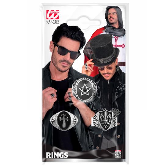 Anillos Góticos Surtidos – Pack 3 Modelos