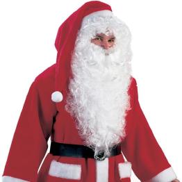 Barba larga de Papá Noel en color blanco Profesional