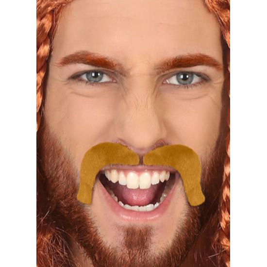 Bigote de los 70 rubia,