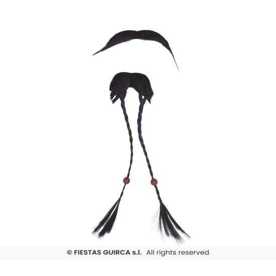 Bigote y Perilla Pirata con Trenzas
