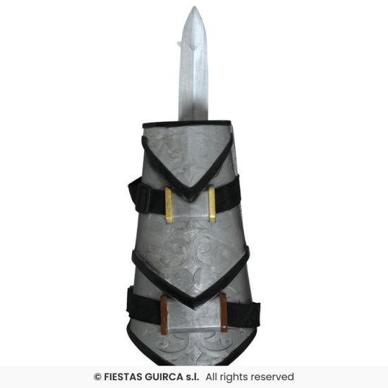 Brazalete con puñal ninja retractil, 30 cms