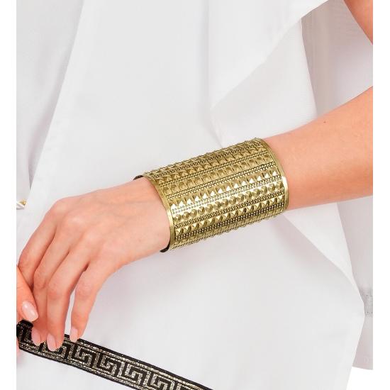 Brazalete Metálico Dorado con Tachuelas | Accesorio para Disfraz Egipcio, Romano o Griego – Widmann