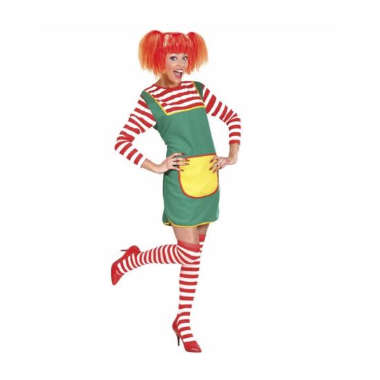 Calcetines altos de rayas blancas y rojas 64 cm